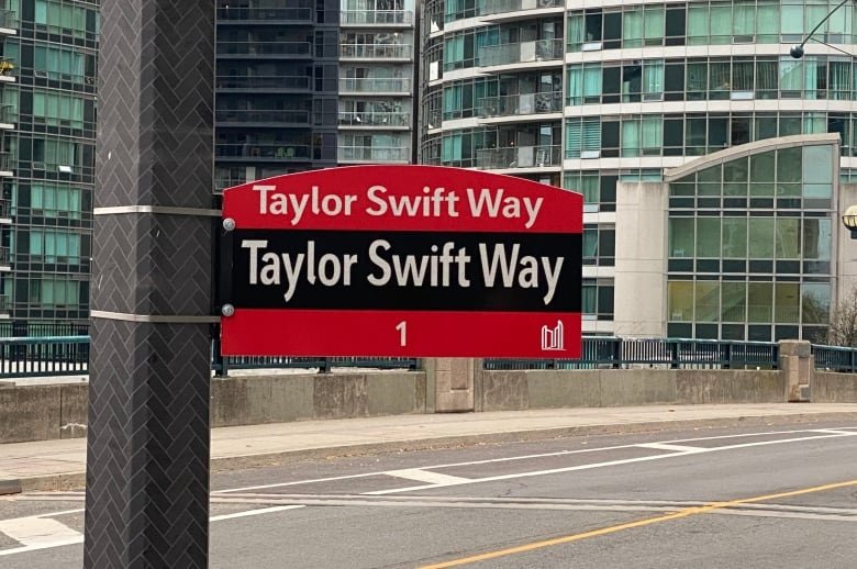 A street sign that says Taylor Swift Way.