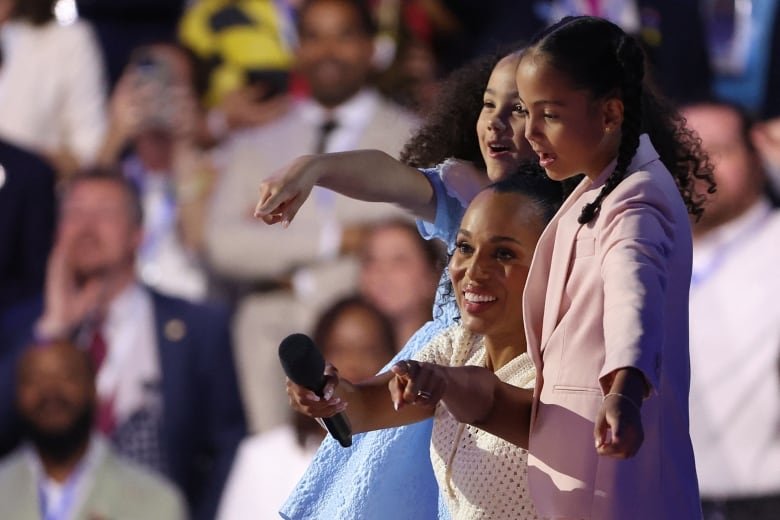 Little girls on stage